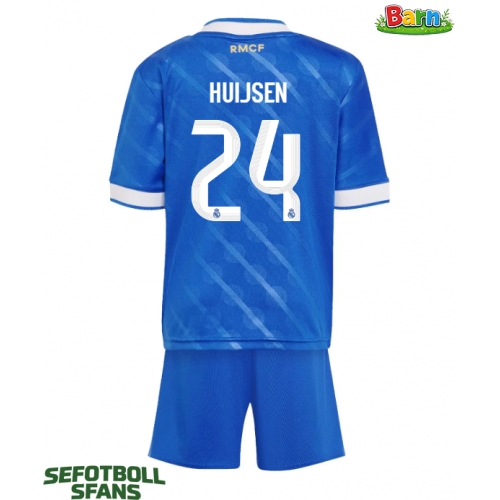 Real Madrid Dean Huijsen #24 Tredjeställ Barn 2025-26 Kortärmad (+ Korta byxor)